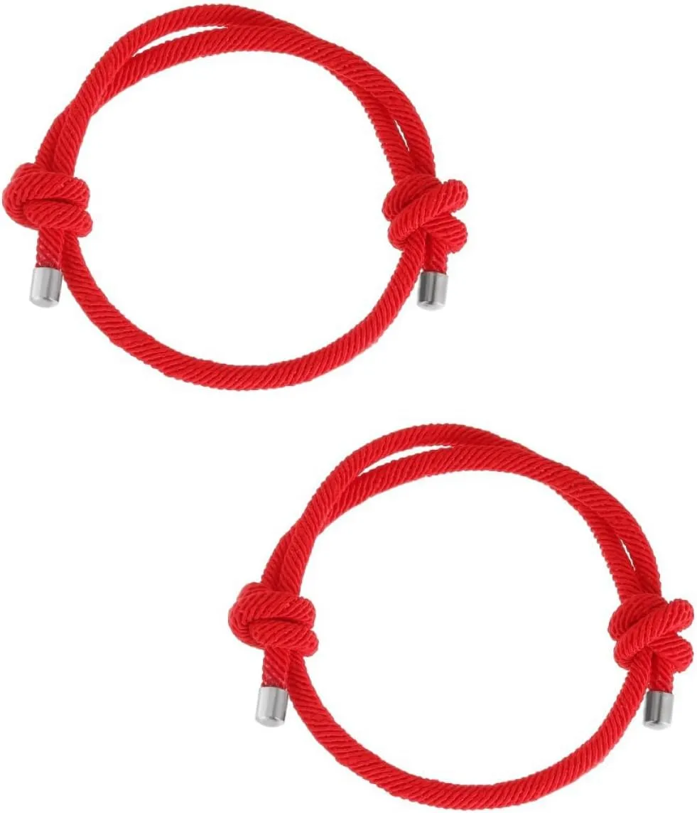 2pcs Rope Bracelet Matching Couple Amulet Bangle Symbol of Luck Protection Fortune Spring Festival Valentine Day