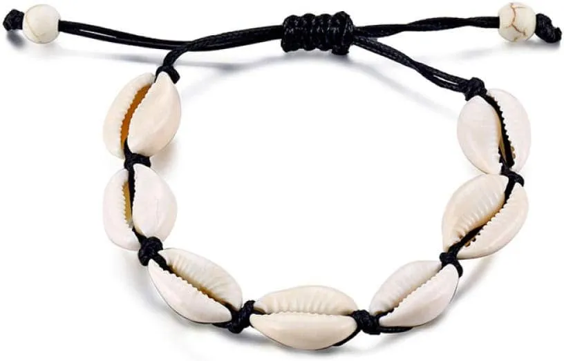 Anklet Bracelet Shell Anklets For Women Handmade Leather Woven Natural Shell Foot Jewelry Summer Beach Barefoot Bracelet Ankle On Leg