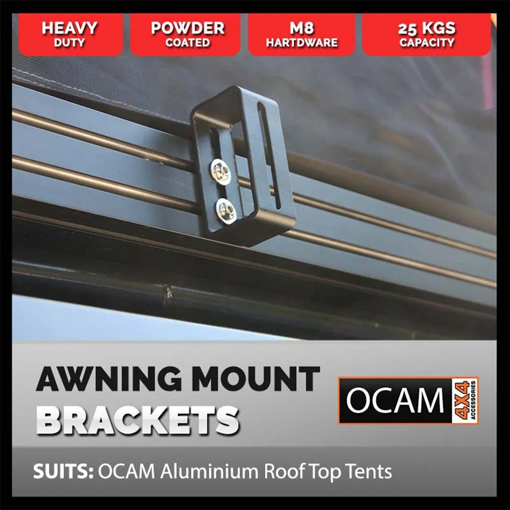 Awning Mounting Brackets (2pcs) for OCAM Aluminium Hardshell Roof Top Tents