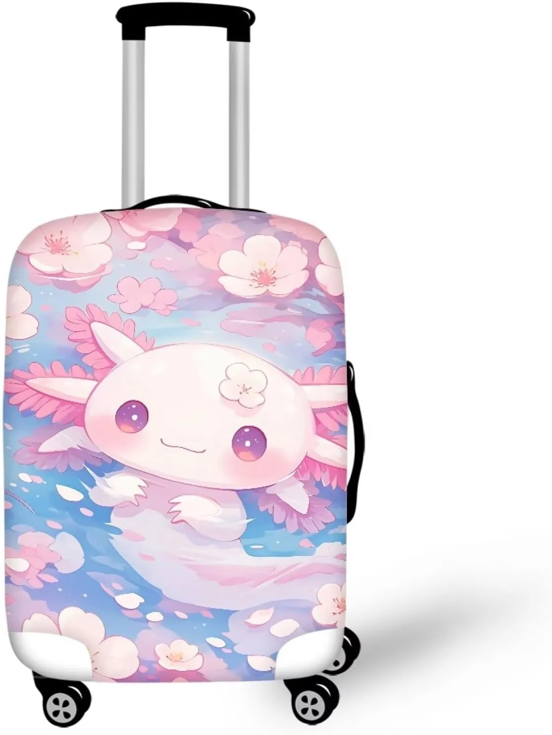 Axolotl Suitcase Covers For Luggage Travel Luggage Cover Luggage Accessories for Suitcases Luggage Sleeve Travel Essentials Luggage Wraps for Suitcase Luggage Sleeve
