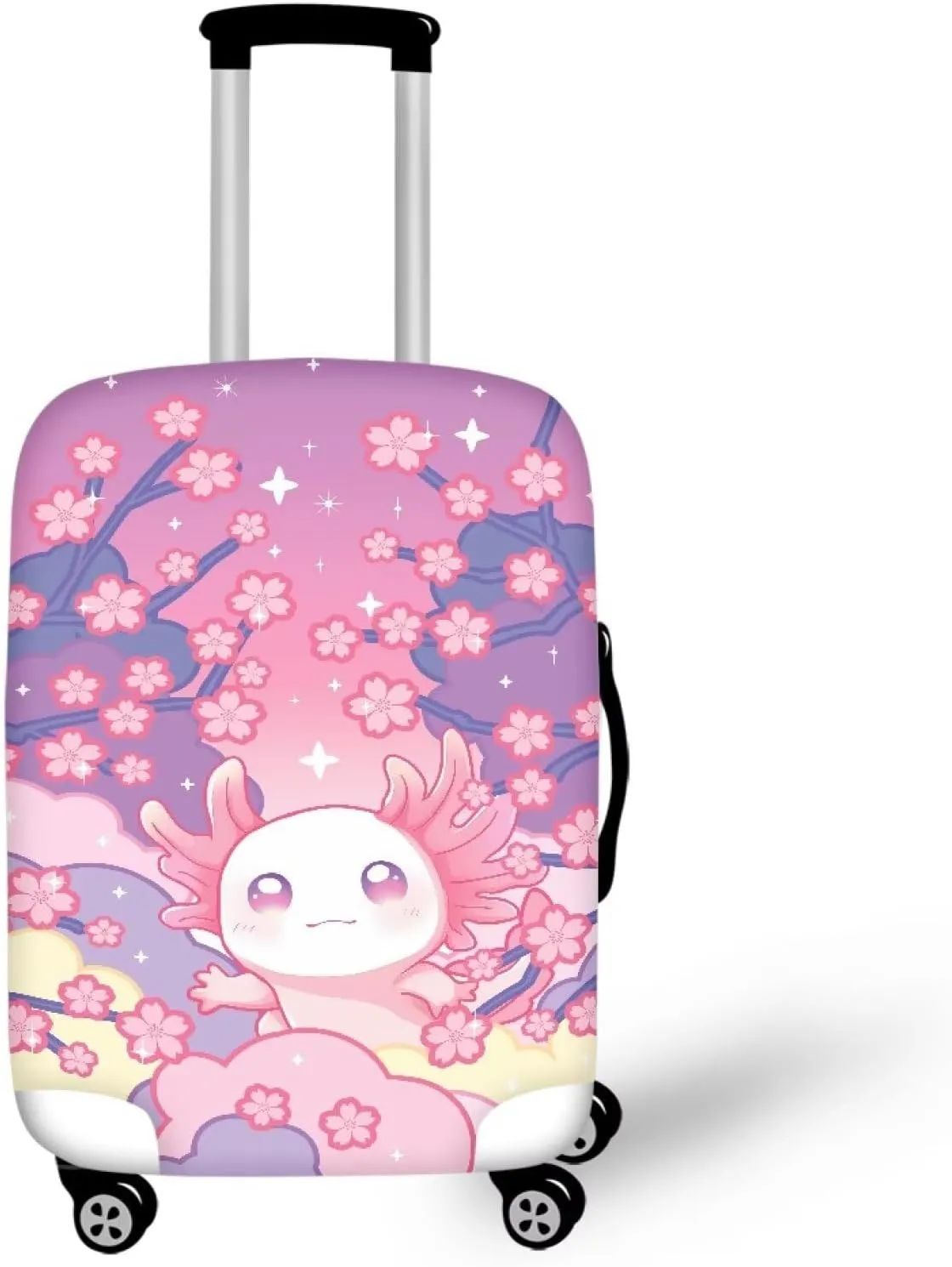 Axolotl Travel Luggage Cover Suitcase Protector Fits 18-32 Inch Case Luggage Cover for Suitcase Easy Identification Suitcases Sleeves Luggages Wraps for Suitcases Luggages Sleeve