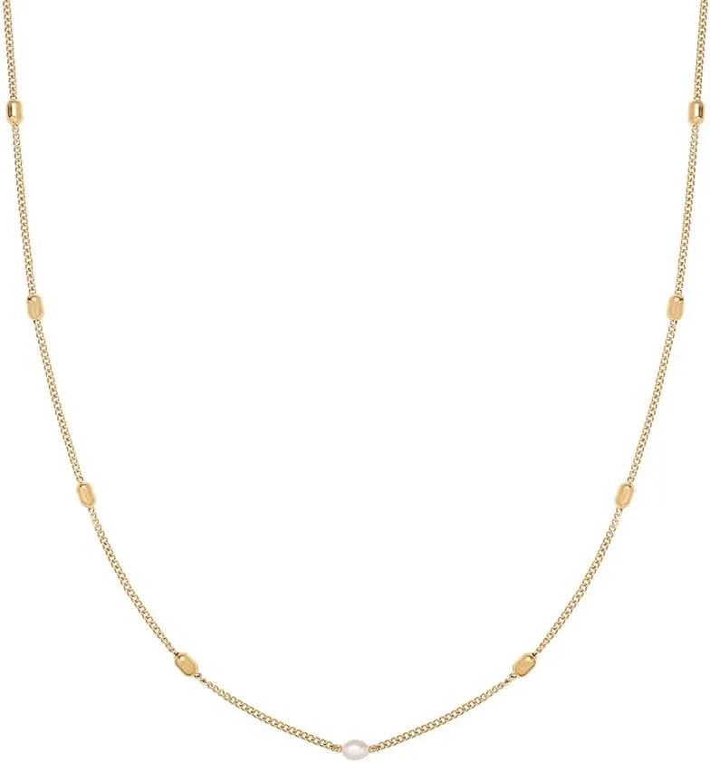 Bead Necklace chain with Pearl (Choker with Pearl)