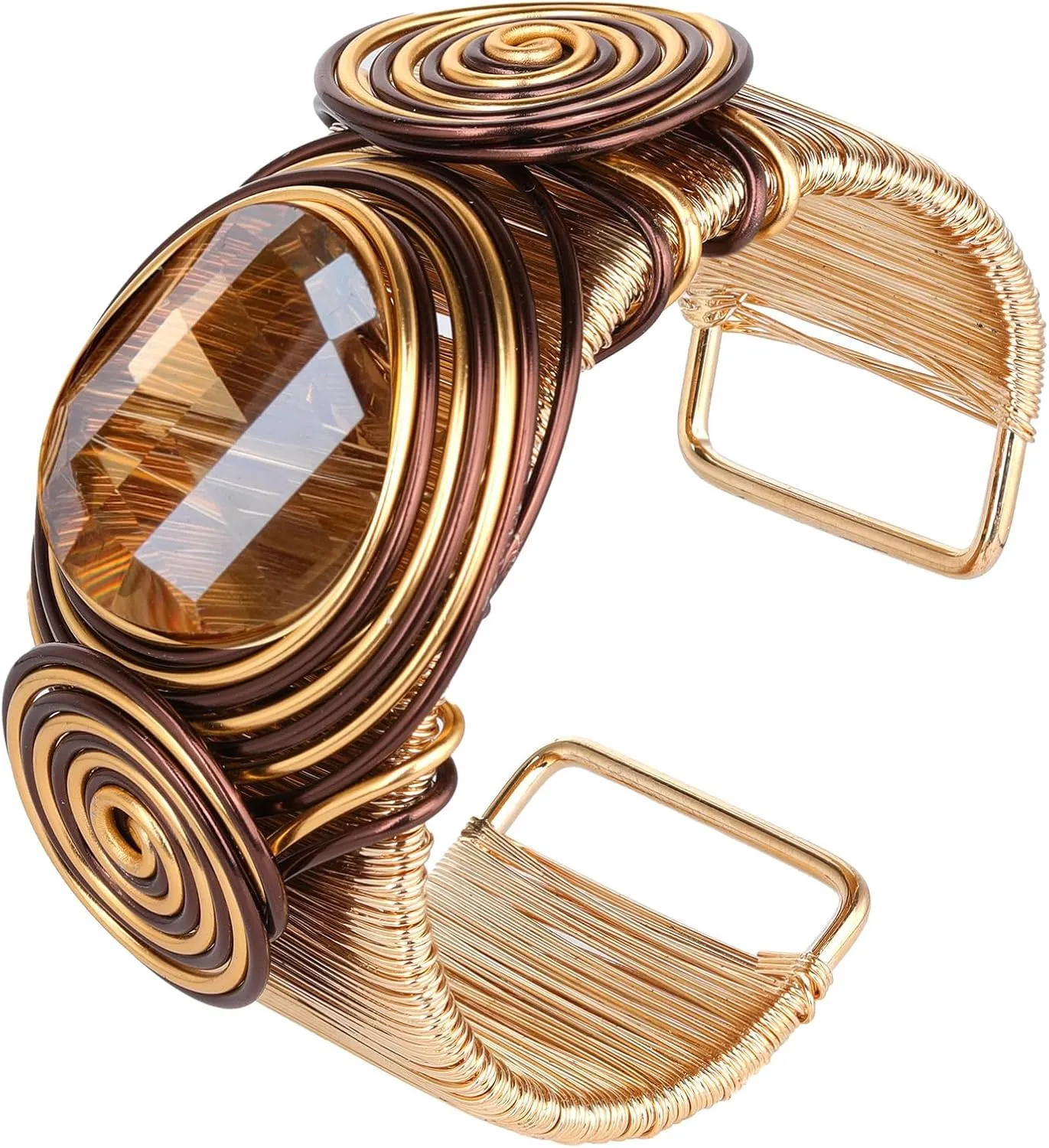Chunky Gold Cuff Bracelets for Women Stack Silver Bracelet Vintage Bohemian Indian Bangles for Women Adjustable Open Wide Gold Bangle Bracelet Trendy Statement Jewelry