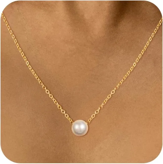Classic Pearl Necklace Adjustable Gold Pearl Necklace for Women Dainty Collar De Perlas Para Mujer Jewelry Gifts for Her