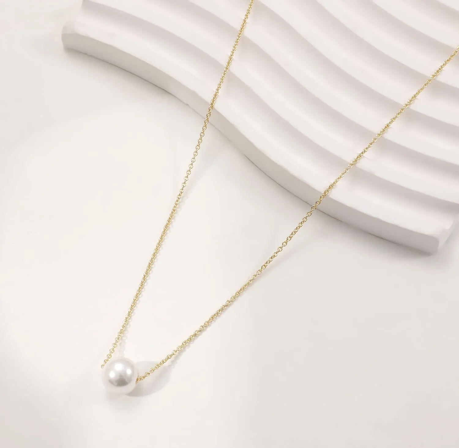 Classic Pearl Necklace Adjustable Gold Pearl Necklace for Women Dainty Collar De Perlas Para Mujer Jewelry Gifts for Her