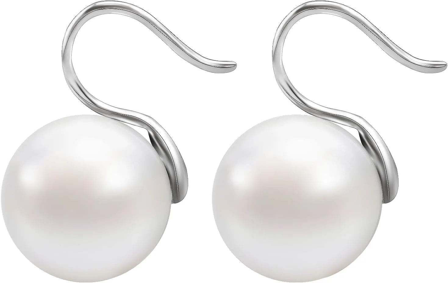 Designer Inspired Twisted Cable Wire Imitation Pearl Stud Earrings/ 12MM Faux Pearl Studs/Pearl Drop Hook Earrings Fashion Jewelry for Women Gift