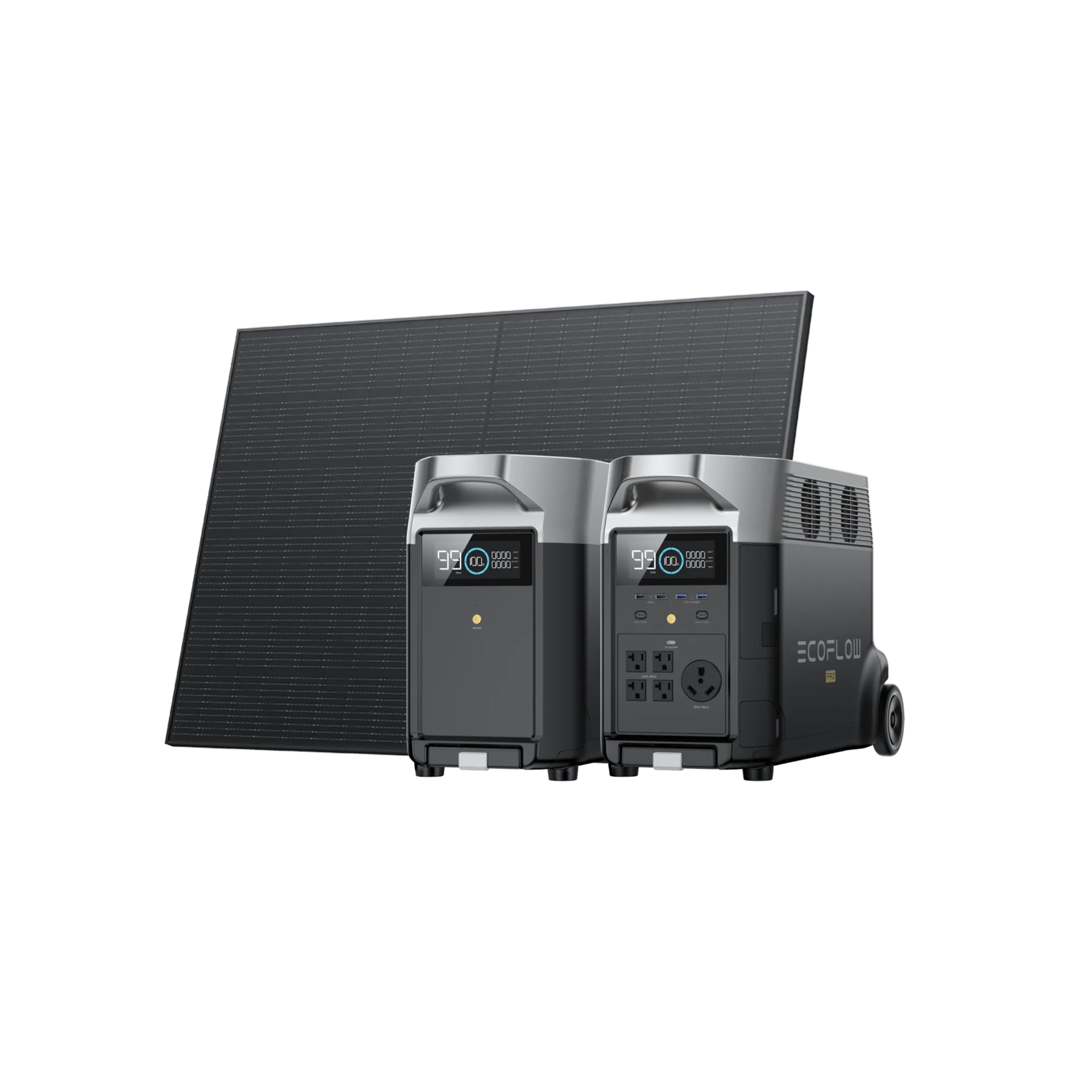 EcoFlow DELTA Pro Portable Power Station   400W Rigid Solar Panel   EcoFlow DELTA Pro Smart Extra Battery