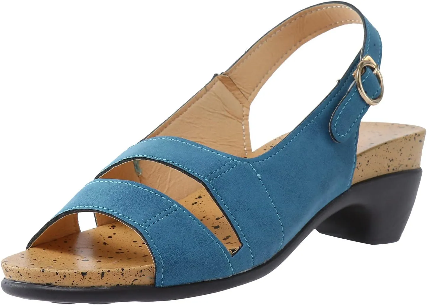 Eduavar Orthopedic Sandals for Women, Sandals Women Dressy Summer Sandals Elegant Low Heel Sandals with Ankle Strap