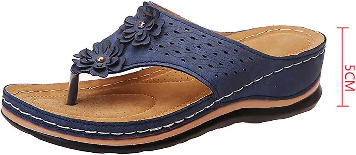 Eduavar Sandals for Women Dressy, Orthopedic Sandals for Women Walking Slippers Anti-Slip Sandal Slip On Flip Flops