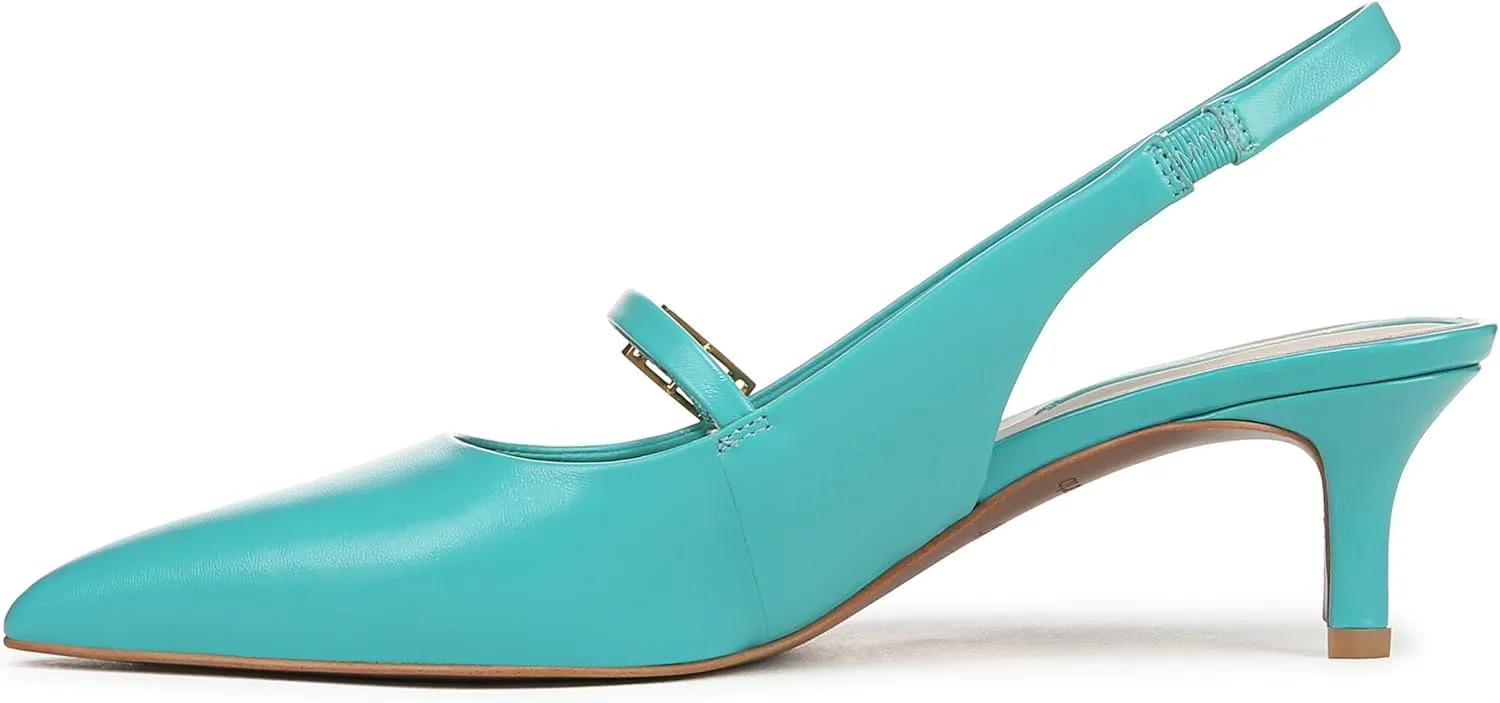 Franco Sarto Women's Khloe Pointed Toe Slingback Kitten Heel Pump