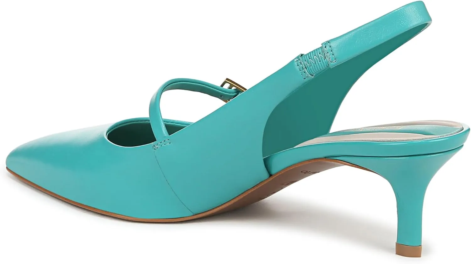Franco Sarto Women's Khloe Pointed Toe Slingback Kitten Heel Pump