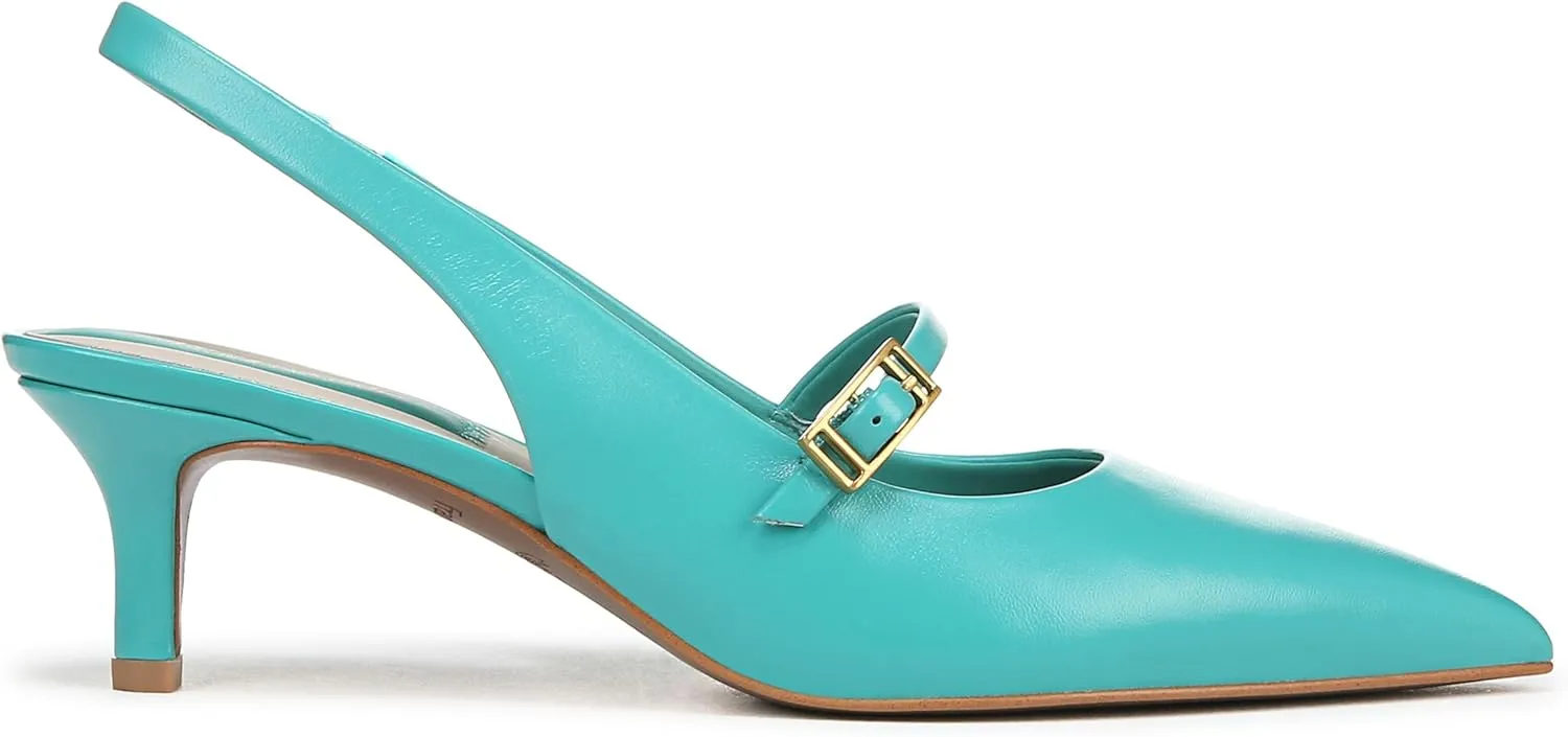 Franco Sarto Women's Khloe Pointed Toe Slingback Kitten Heel Pump
