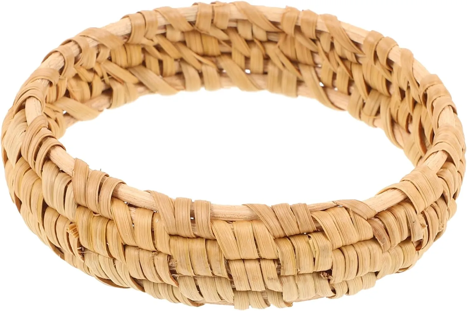 Gatuida Woven Bangle Bracelet Handmade Ethnic Style Wrist Decoration for Women Unique Straw Braided Accessory present for Birthday Graduation and Special Occasions