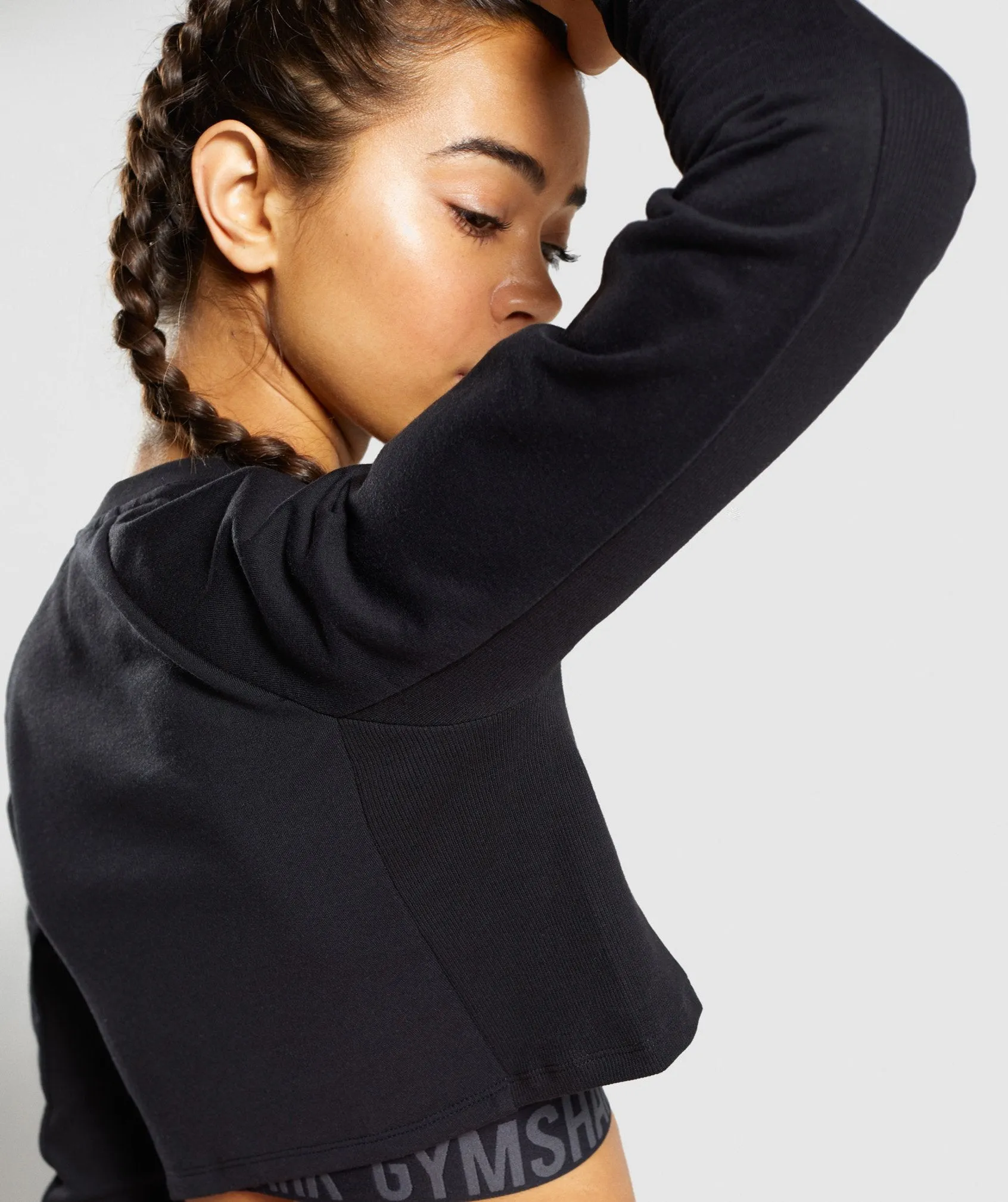 Gymshark Training Cropped Sweater - Black