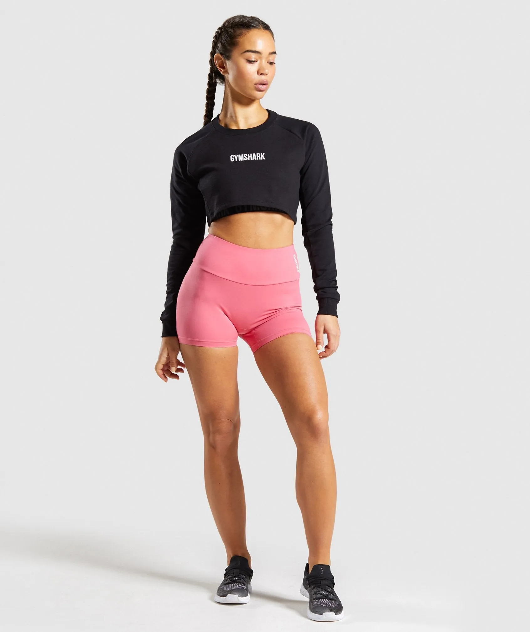 Gymshark Training Cropped Sweater - Black