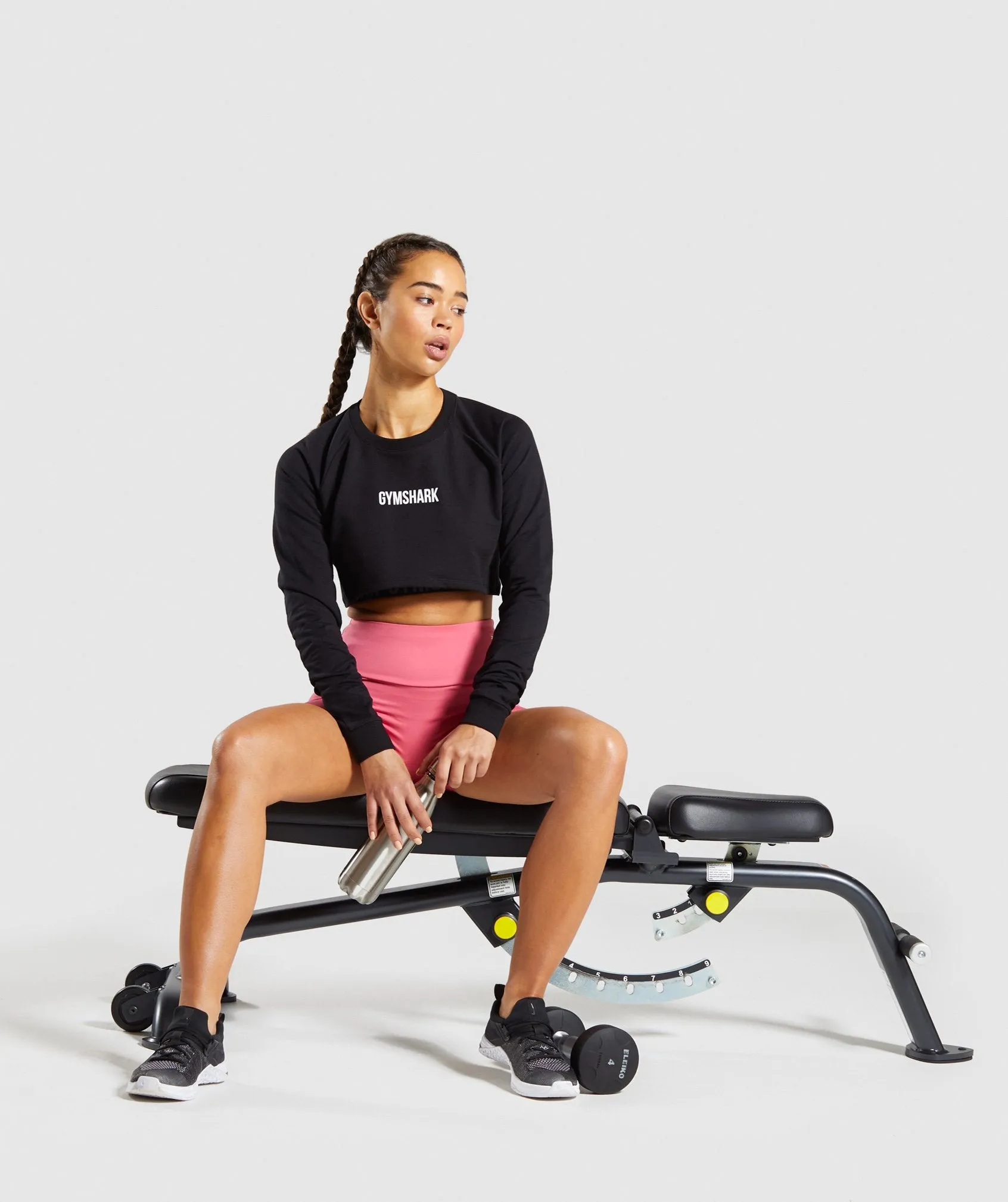 Gymshark Training Cropped Sweater - Black