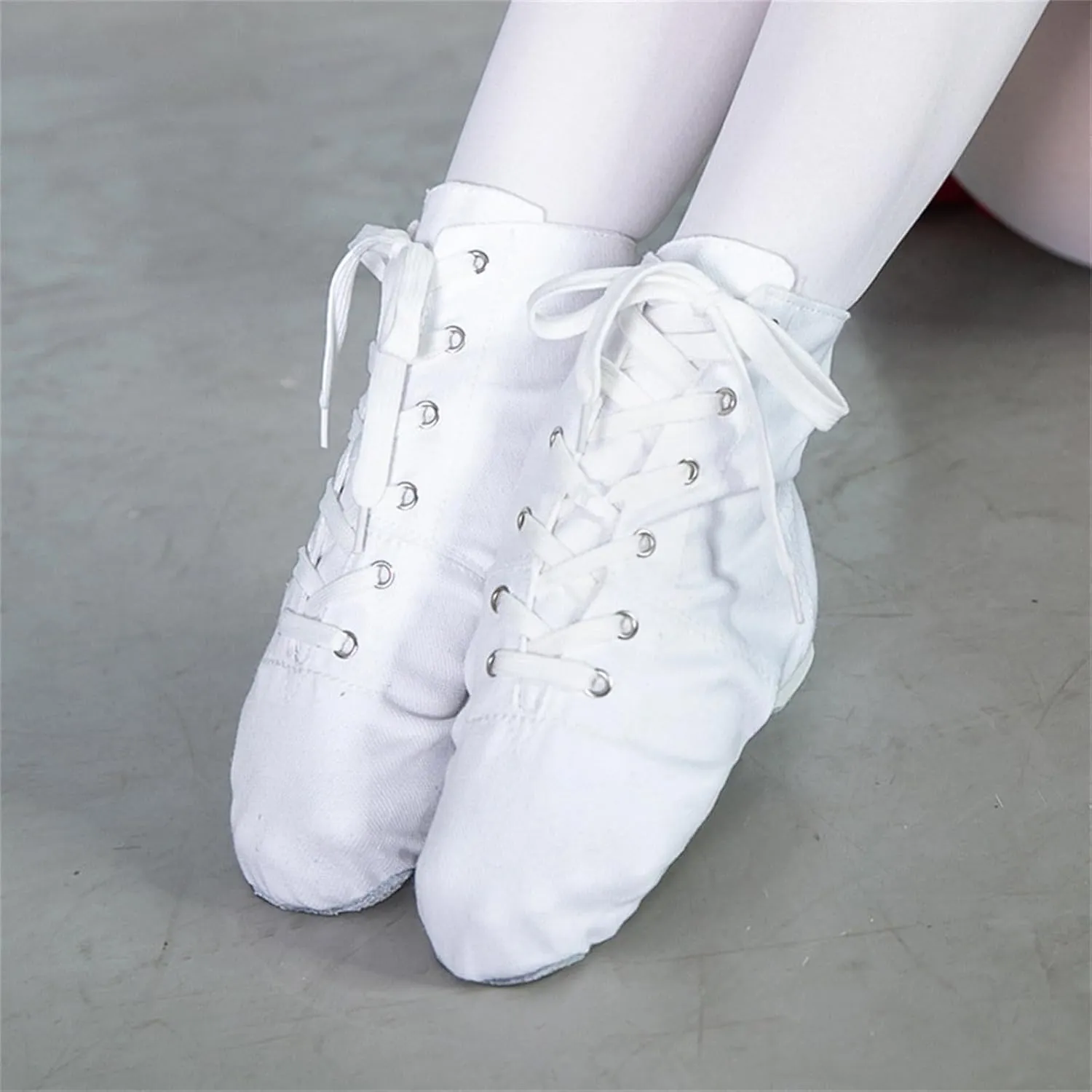 High Top Platform Sneakers for Women Lace-up Ballet Dancing Sneakers Comfortable Slip On Tennis Shoes Breathable Lightweight Dress Shoes