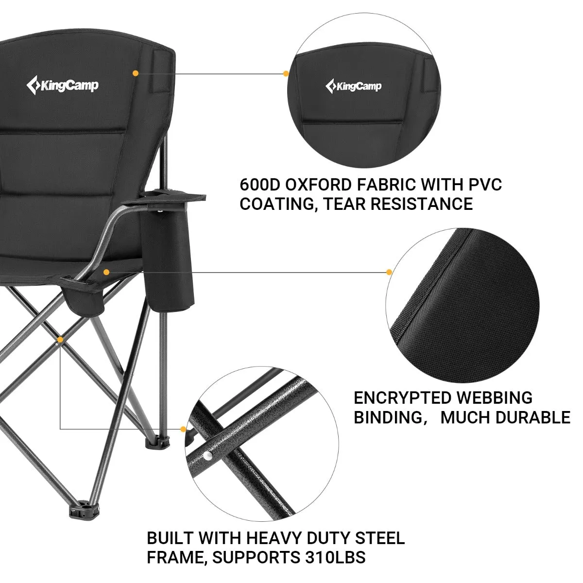 KingCamp Oversized Outdoor Camping Folding Chair