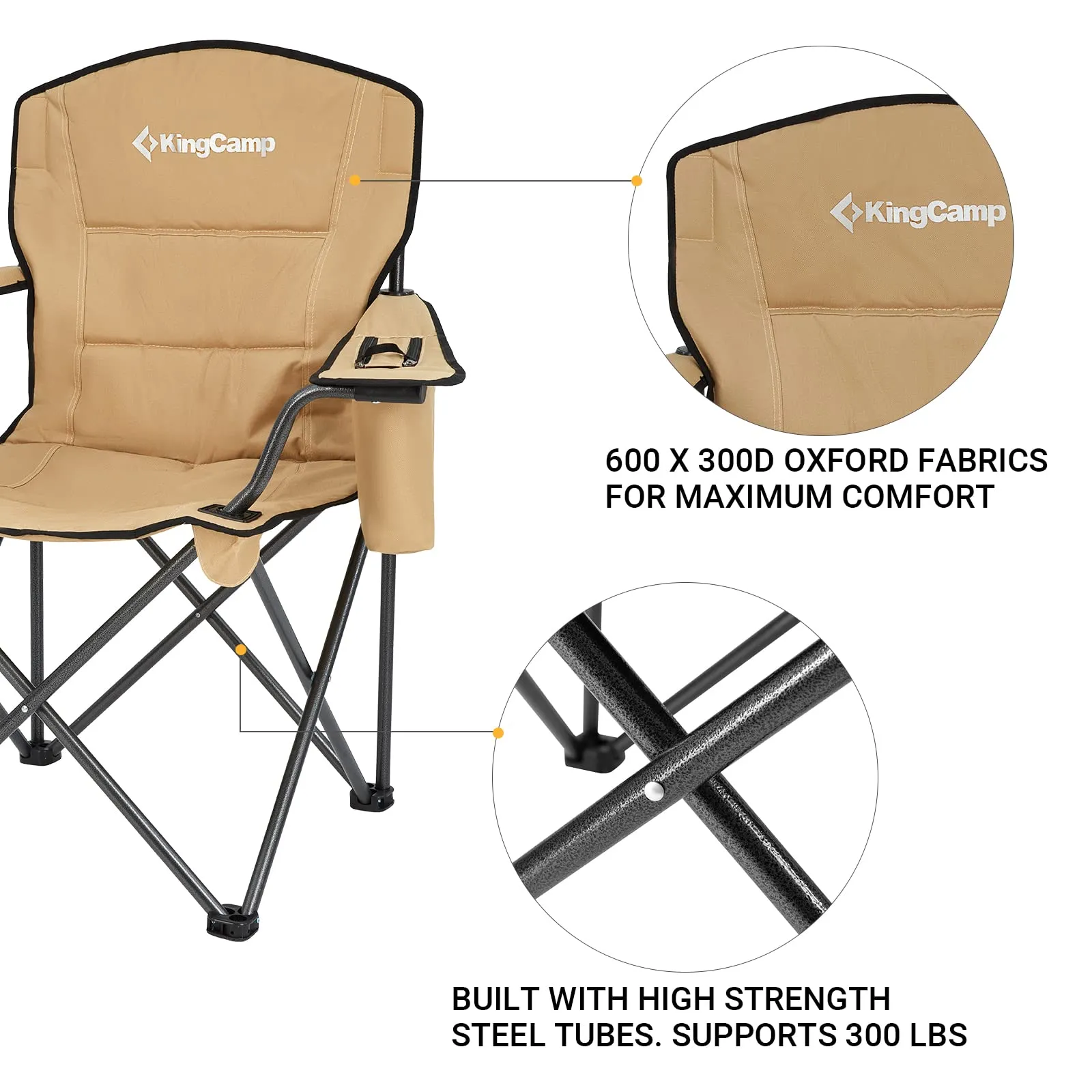 KingCamp Oversized Outdoor Camping Folding Chair
