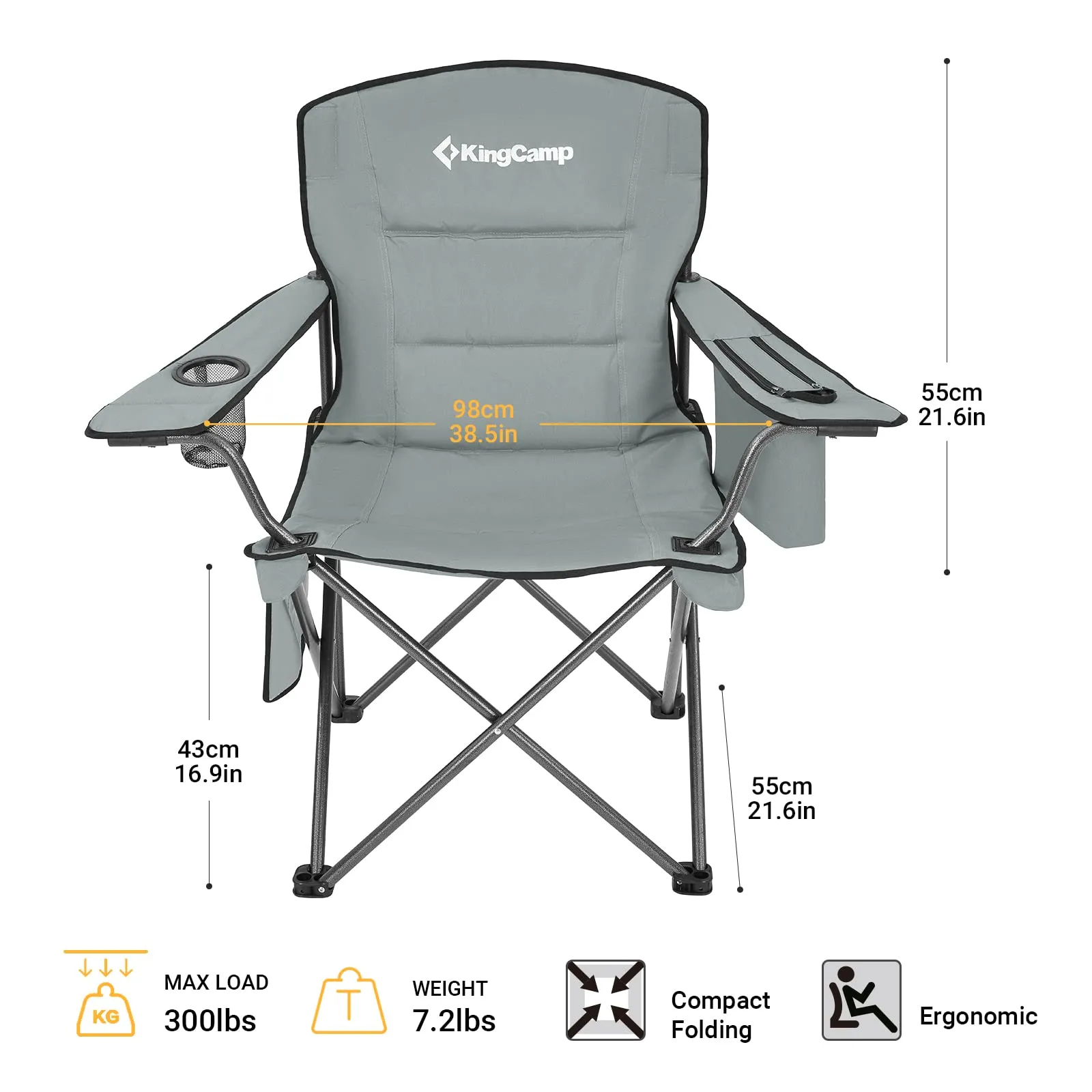 KingCamp Oversized Outdoor Camping Folding Chair