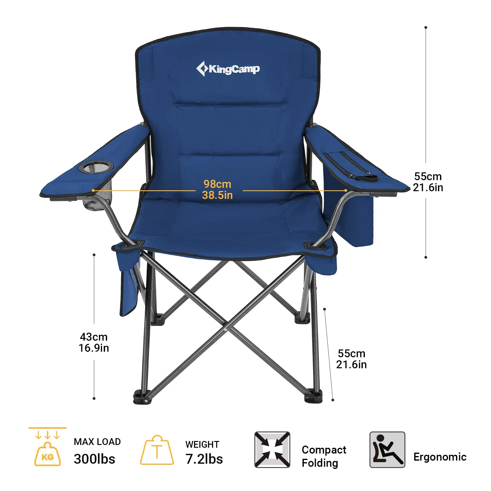 KingCamp Oversized Outdoor Camping Folding Chair