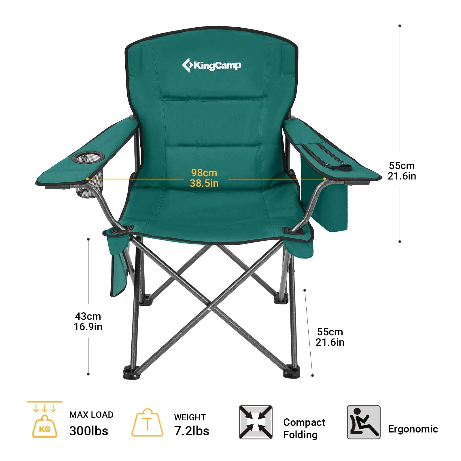 KingCamp Oversized Outdoor Camping Folding Chair