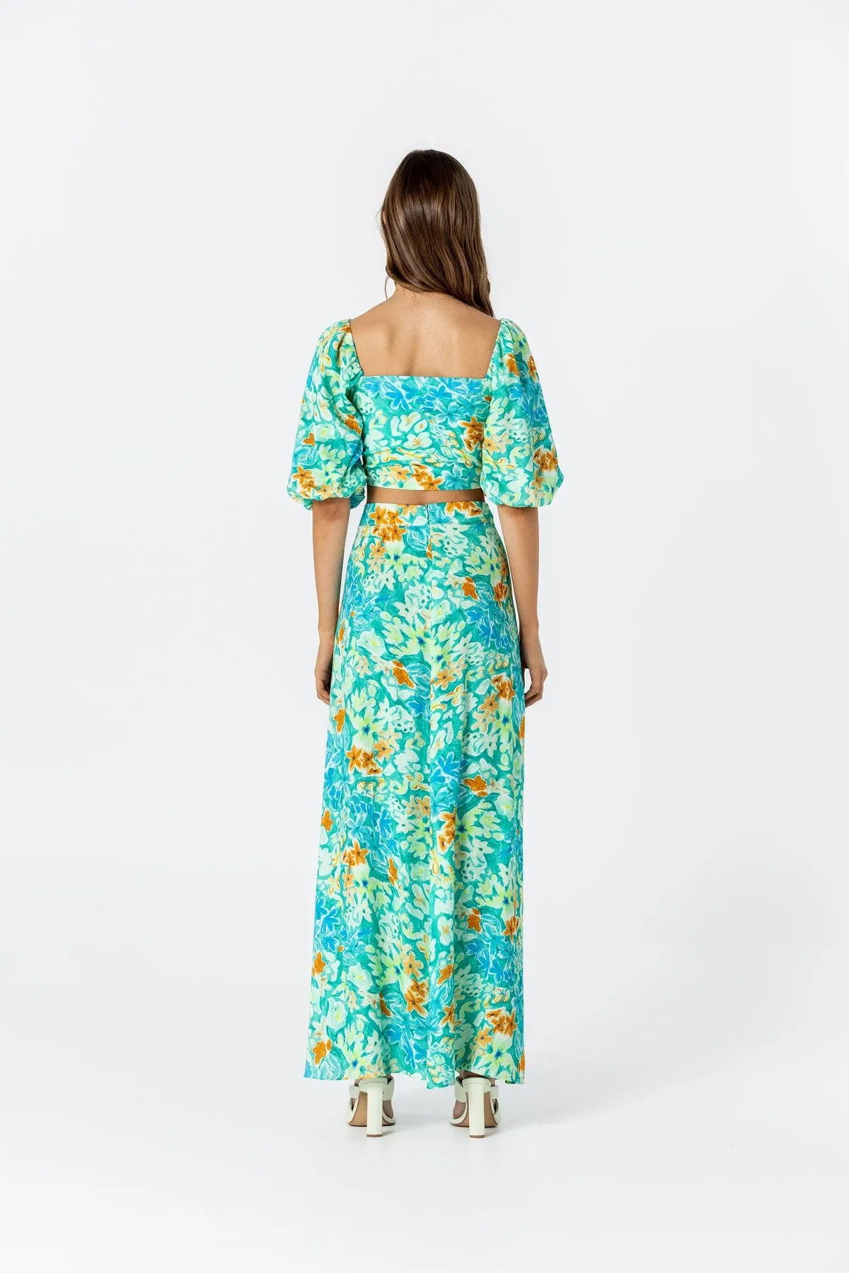 LE SALTY Womens Bianca Maxi Skirt- Poolside