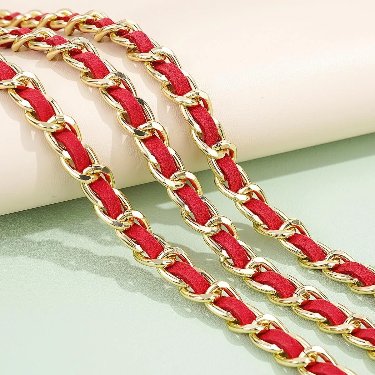 Leather Chain Belts for Women Girls, Layered Body Chain Belts Metal Waist Chain for Dress Vest Jeans