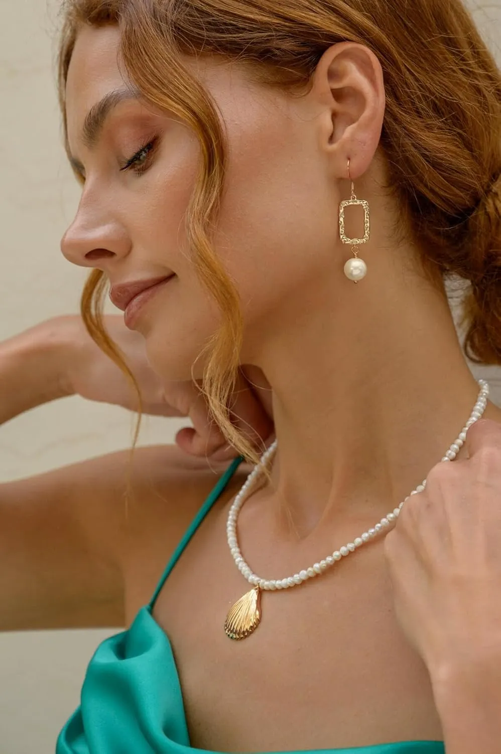 Long Pearl Dangle Earrings for Women 18K Gold Plated Long Dangle Drop Earrings Metal Chain Earrings Wedding Bridesmaid Jewelry