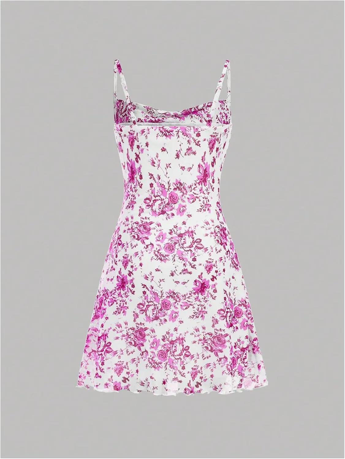 Milumia Girl's Flower Printed Cami Short Dress Boho Spaghetti Strap Sleeveless Sundress