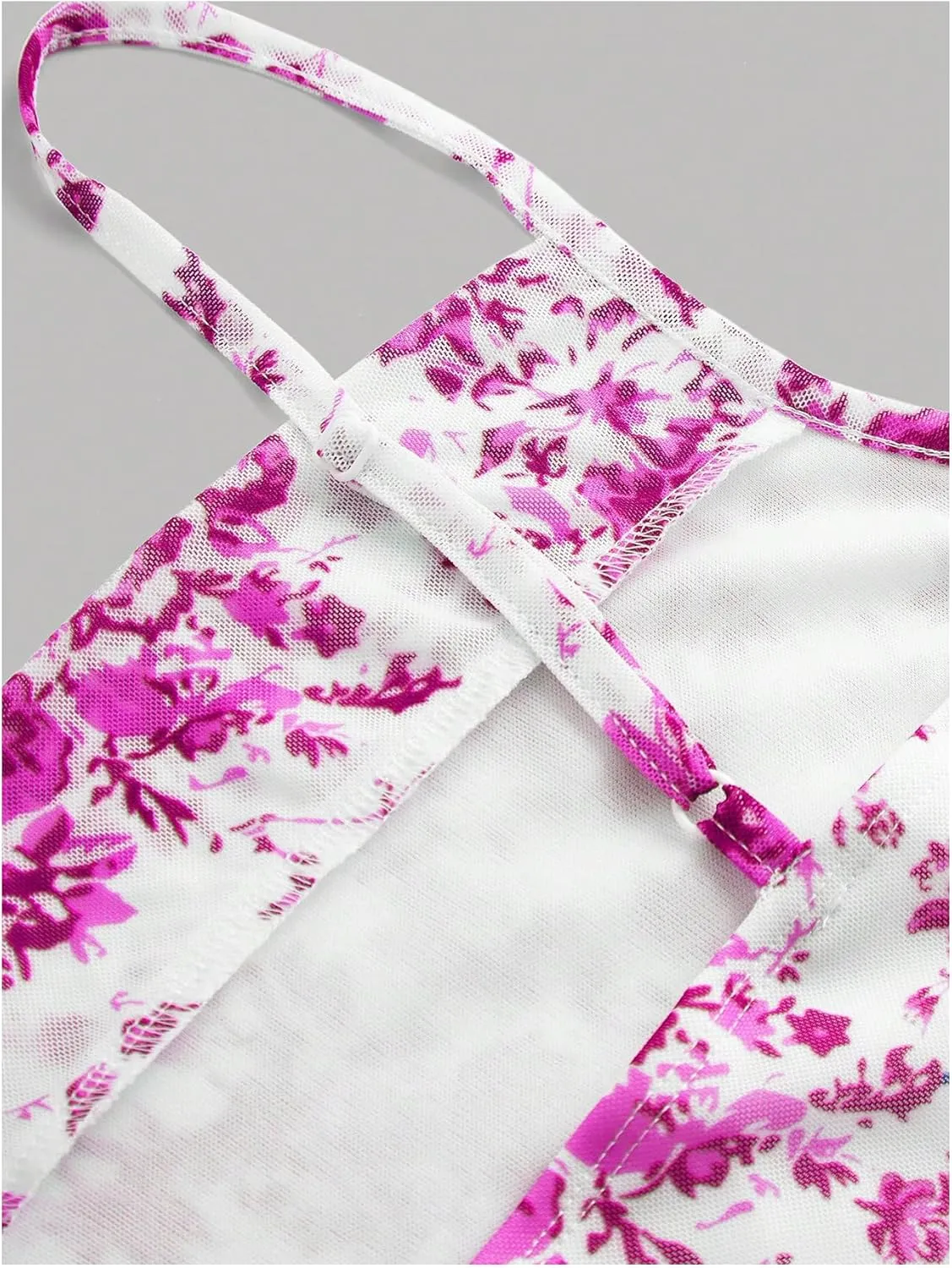 Milumia Girl's Flower Printed Cami Short Dress Boho Spaghetti Strap Sleeveless Sundress