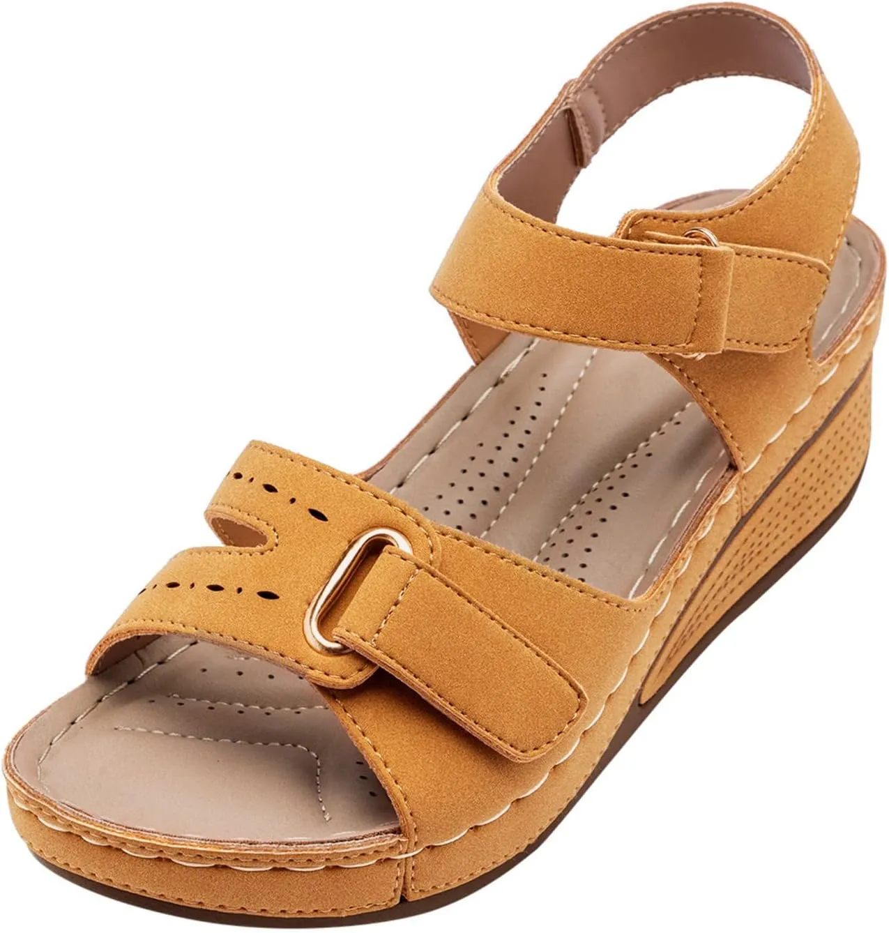 Orthopedic Sandals For Women Open Toe Comfortable Wedges Sandals With Adjustable Strap Causal Daily Walking Ladies Girls