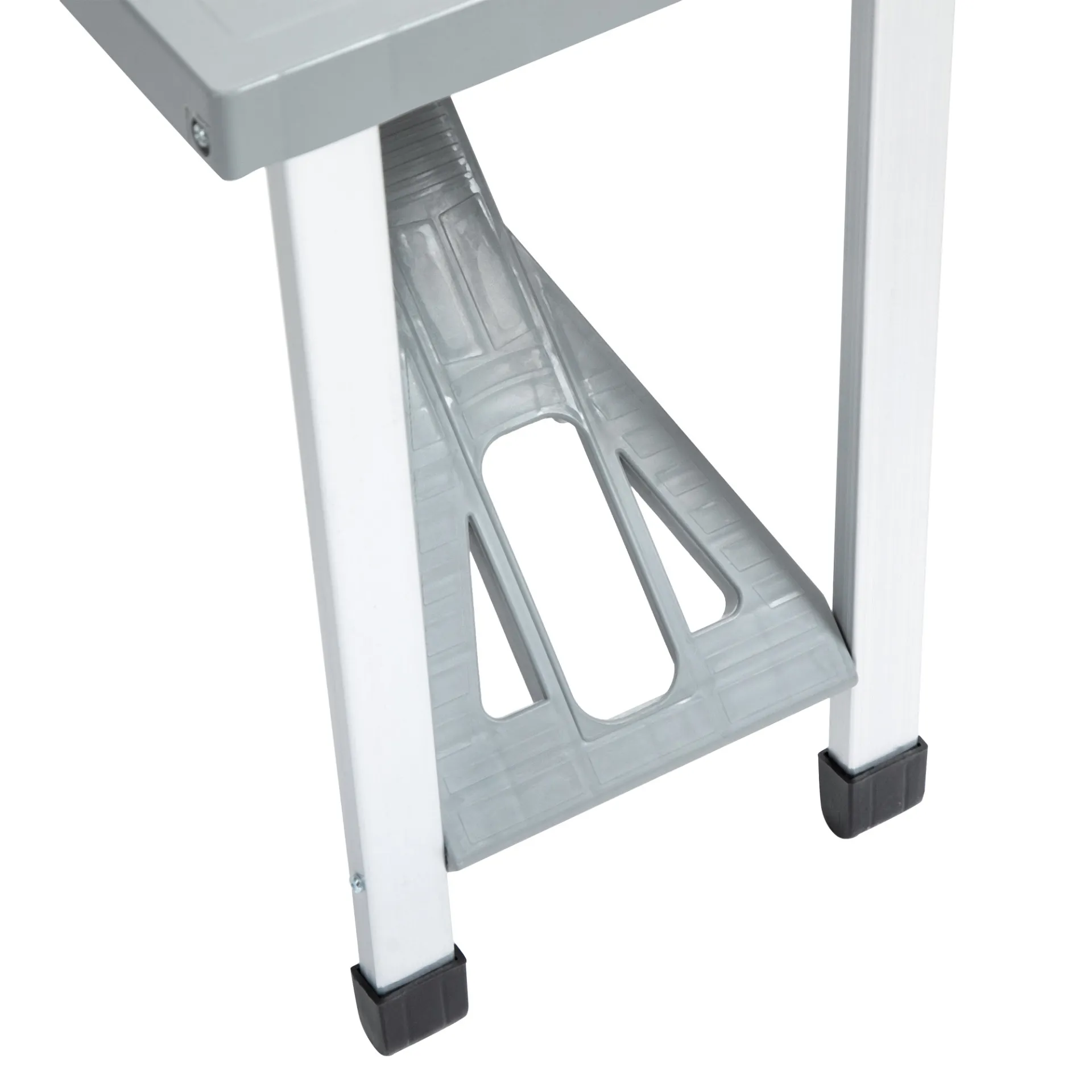 Outsunny Portable Foldable Camping Picnic Table with Seats, Chairs, and Umbrella Hole - Grey