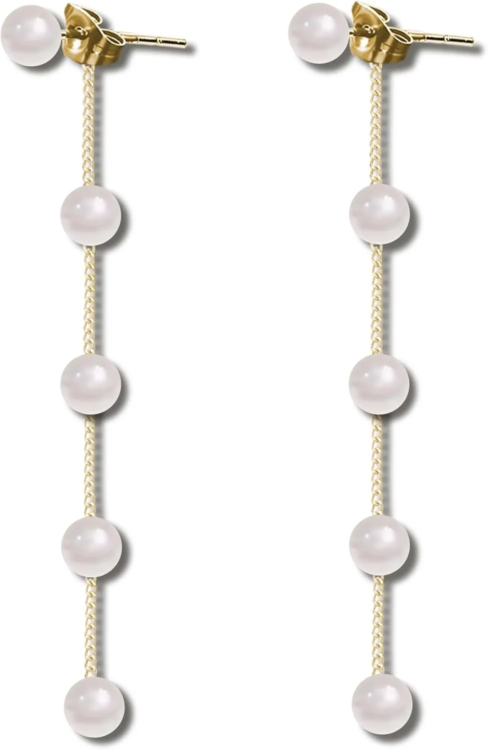 Pearl Drop Earrings Long Tassel Pearl Earrings Vintage Pearl Studs Earrings Wedding Pearl Chain Earrings jewelry for Women