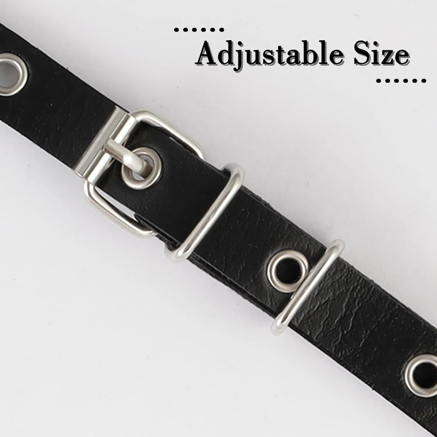 Punk Leather Belt, Gothic Chain Belt for Women, Punk Rock Waist Belts for Jeans Pants