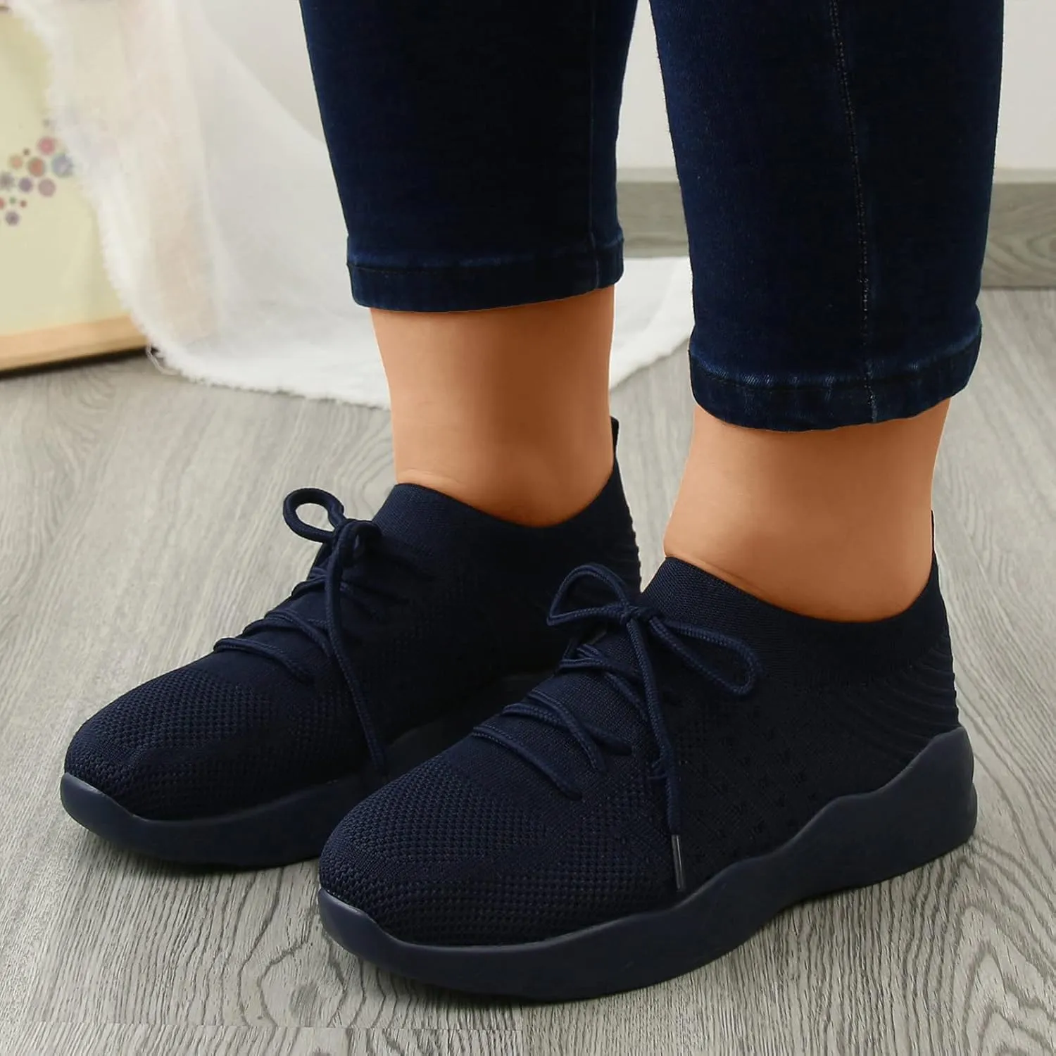 Running Shoes for Women,Women's Fashion Sneakers Slip On Closed Toe Walking Shoes Breathable Athletic Running Sneaker