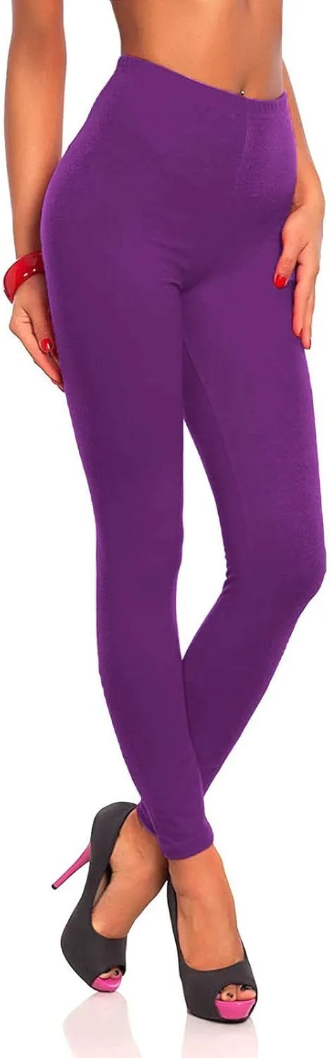 Ruziyoog Yoga Pants for Women Stretch Soft High Waist Leggings Tummy Control Workout Fitness Tights Solid Color Activewear