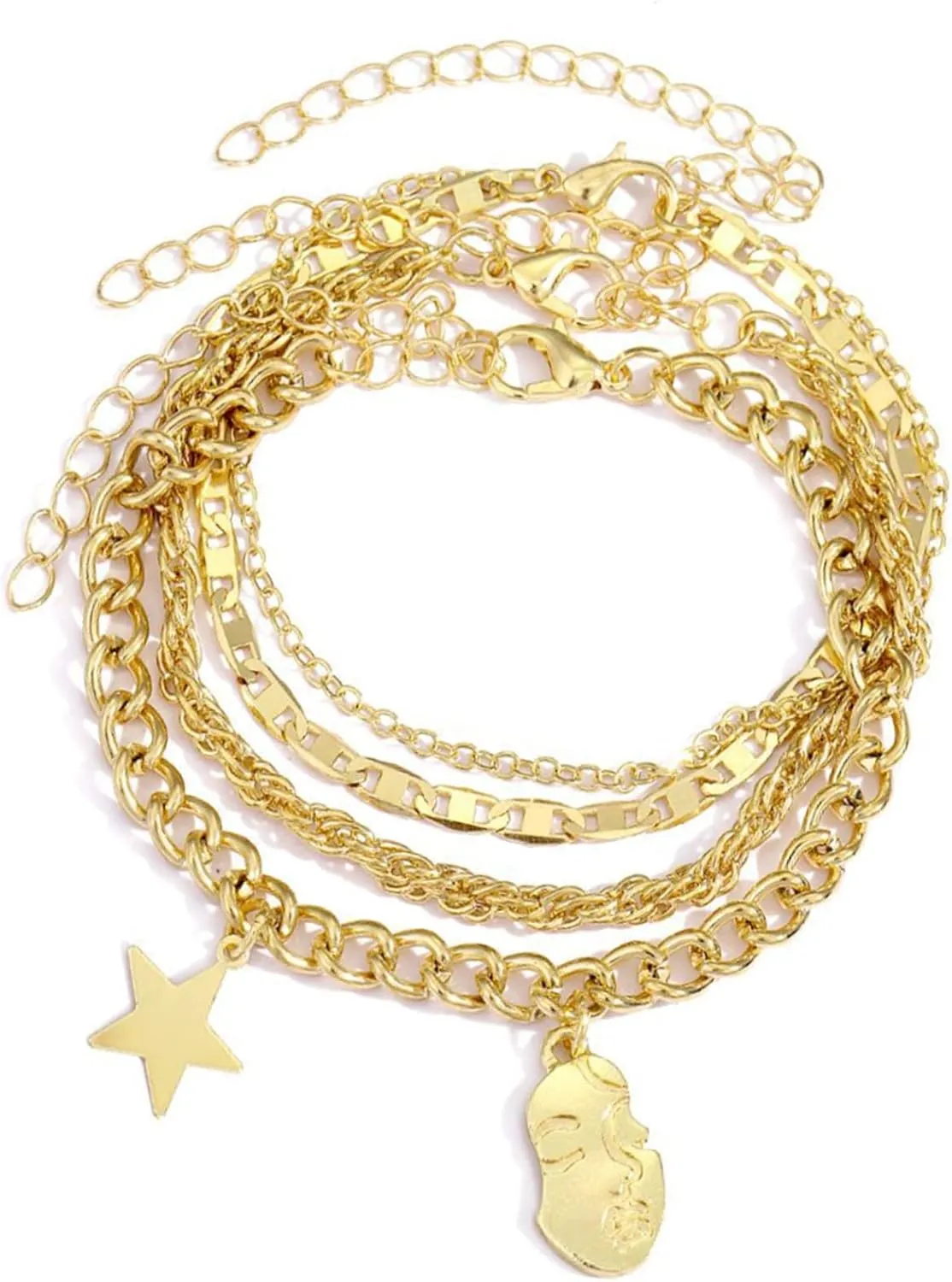 Set of 3 Stylish Bead Bracelet Elegant Handmade Bracelet Adjustable Bracelet Alloy Texture Suitable for Fashion Look