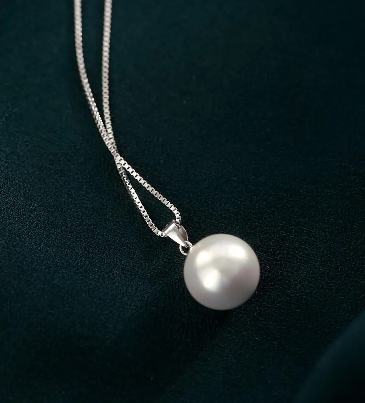 Single Pearl Necklace for Women silver | Black Pearl Necklace Pendant | Dainty Pearl Drop Necklaces Jewelry | Simple Pearl Pendant Necklace Birthday Gift