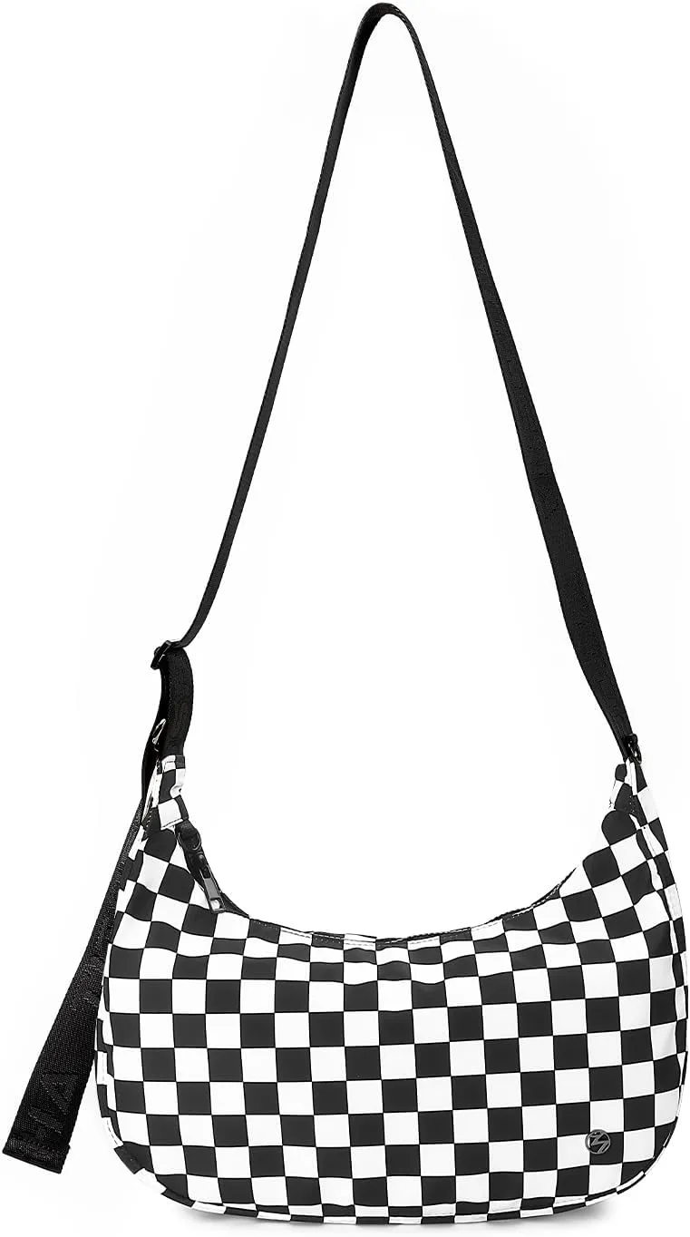 Titosha Medium Nylon Crescent Crossbody Bag for Women with Extended Adjustable Shoulder strap