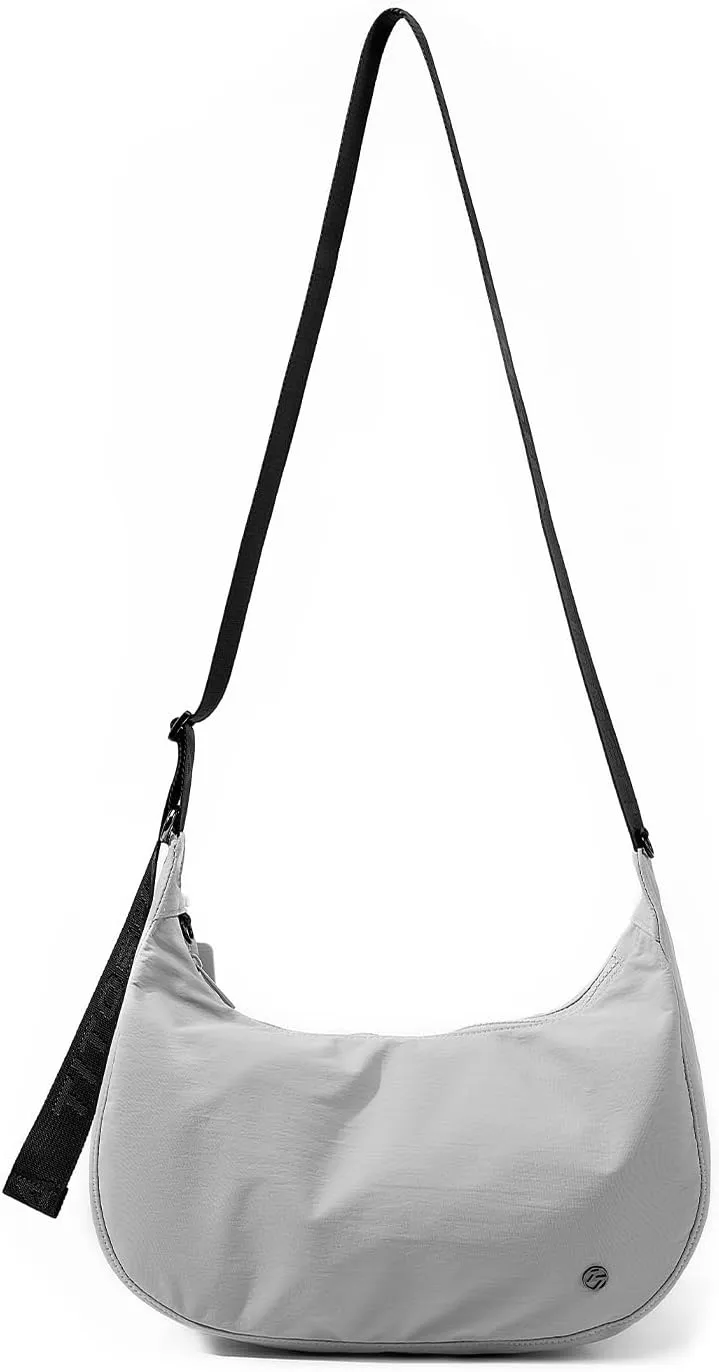 Titosha Medium Nylon Crescent Crossbody Bag for Women with Extended Adjustable Shoulder strap