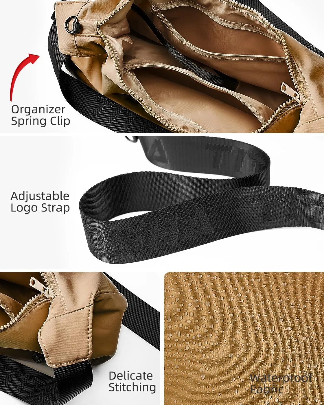 Titosha Medium Nylon Crescent Crossbody Bag for Women with Extended Adjustable Shoulder strap