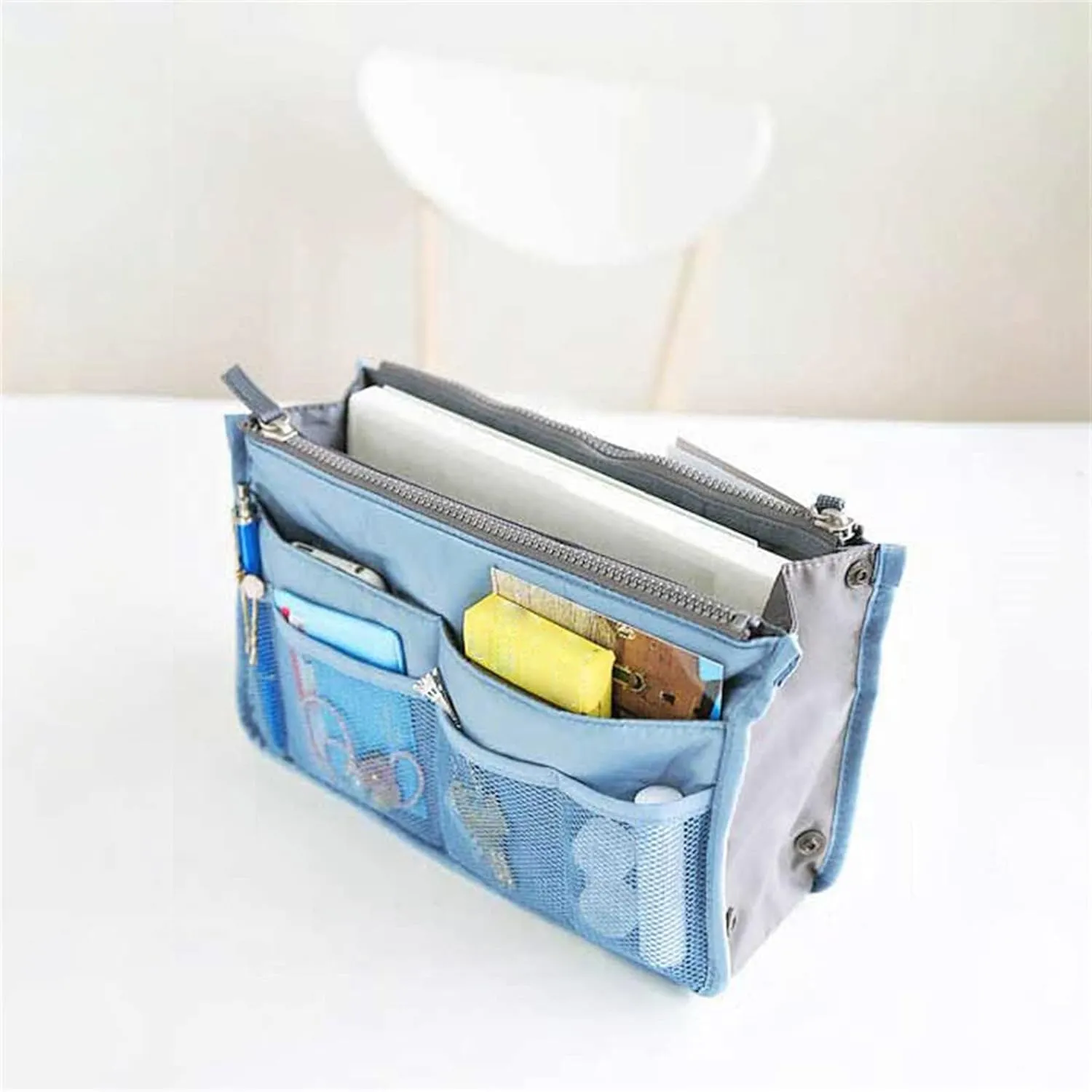 Travel Toiletry Bag Handheld Double Zipper Cosmetic Bag Multifunctional Toiletries Storage Bag Bag In Pocket Storage Bag Travel Storage Bag Bathroom Storage Bag Makeup Bag