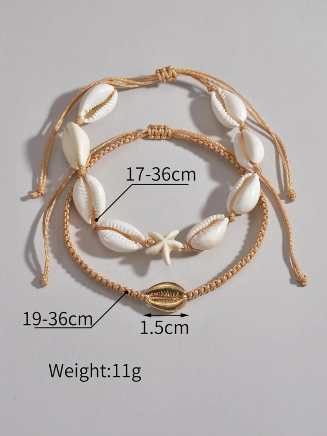 Verdusa Women's Ankle Bracelets Set Shell Anklet Chain Adjustable Foot Jewelry
