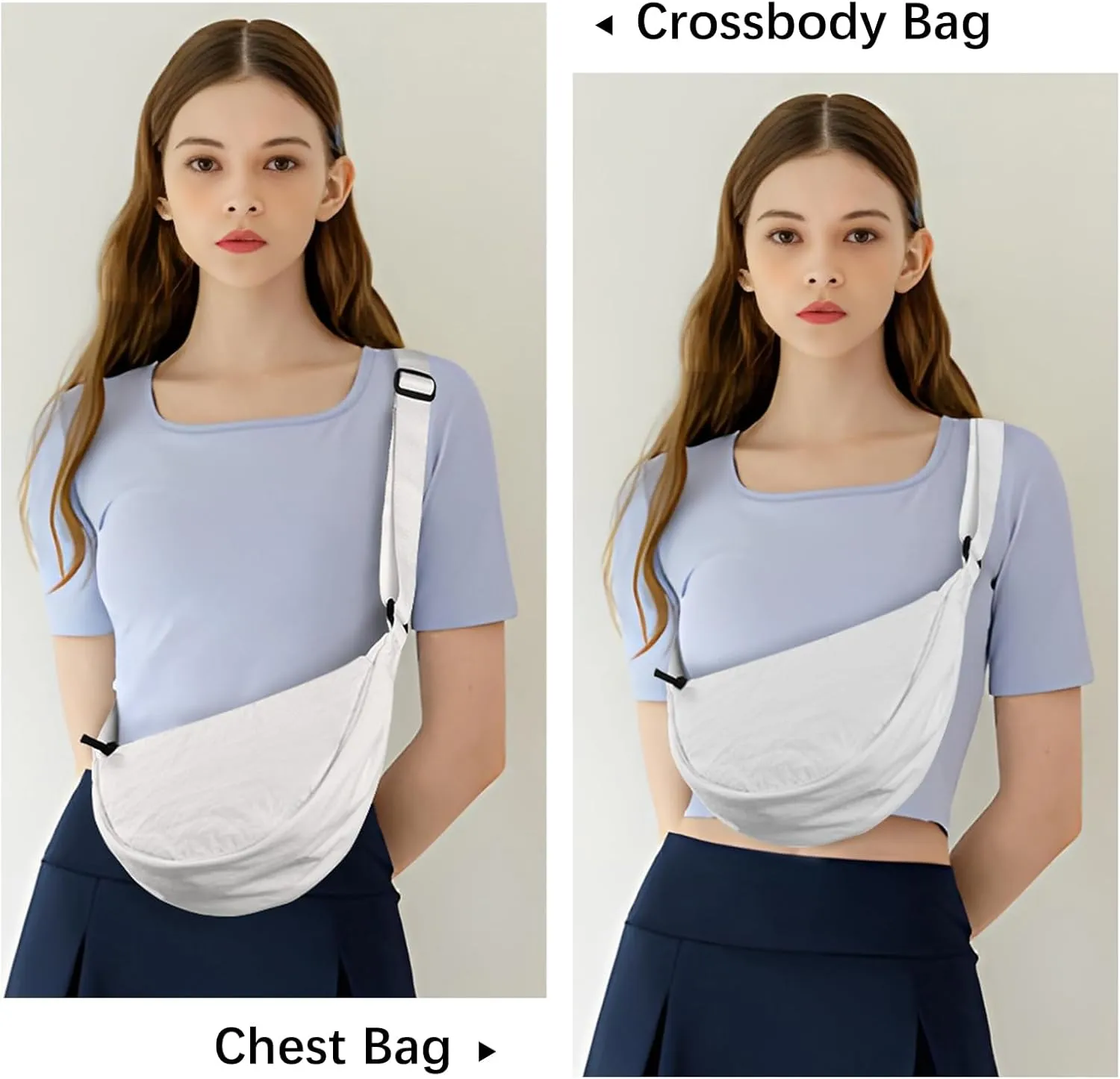 WESTBRONCO Fanny Packs for Women Men, Belt Bag with 4 Zipper Pockets, Fashion Waist Packs, Lightweight Crossbody Bags with Adjustable Strap for Workout/Running/Hiking