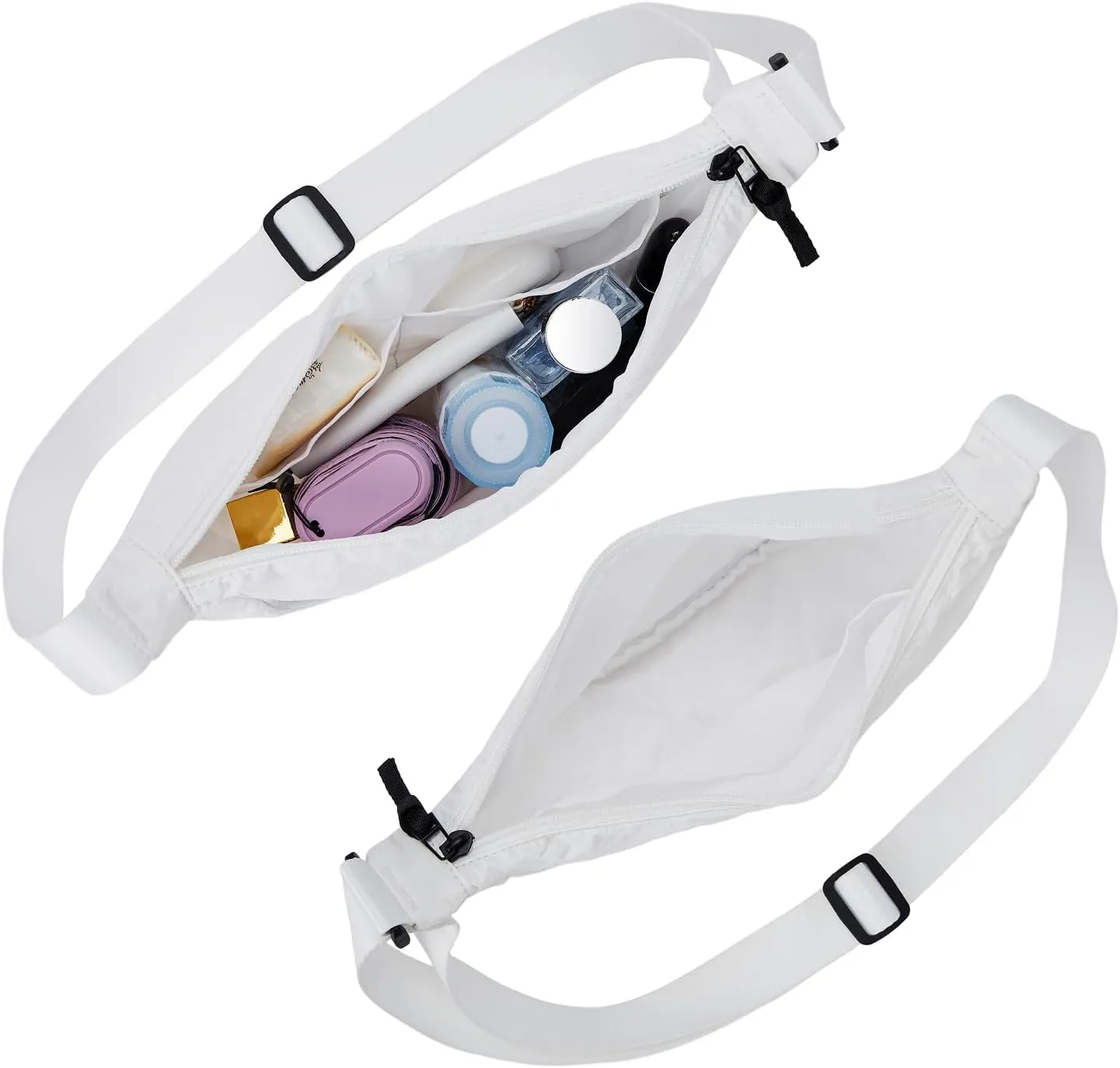 WESTBRONCO Fanny Packs for Women Men, Belt Bag with 4 Zipper Pockets, Fashion Waist Packs, Lightweight Crossbody Bags with Adjustable Strap for Workout/Running/Hiking