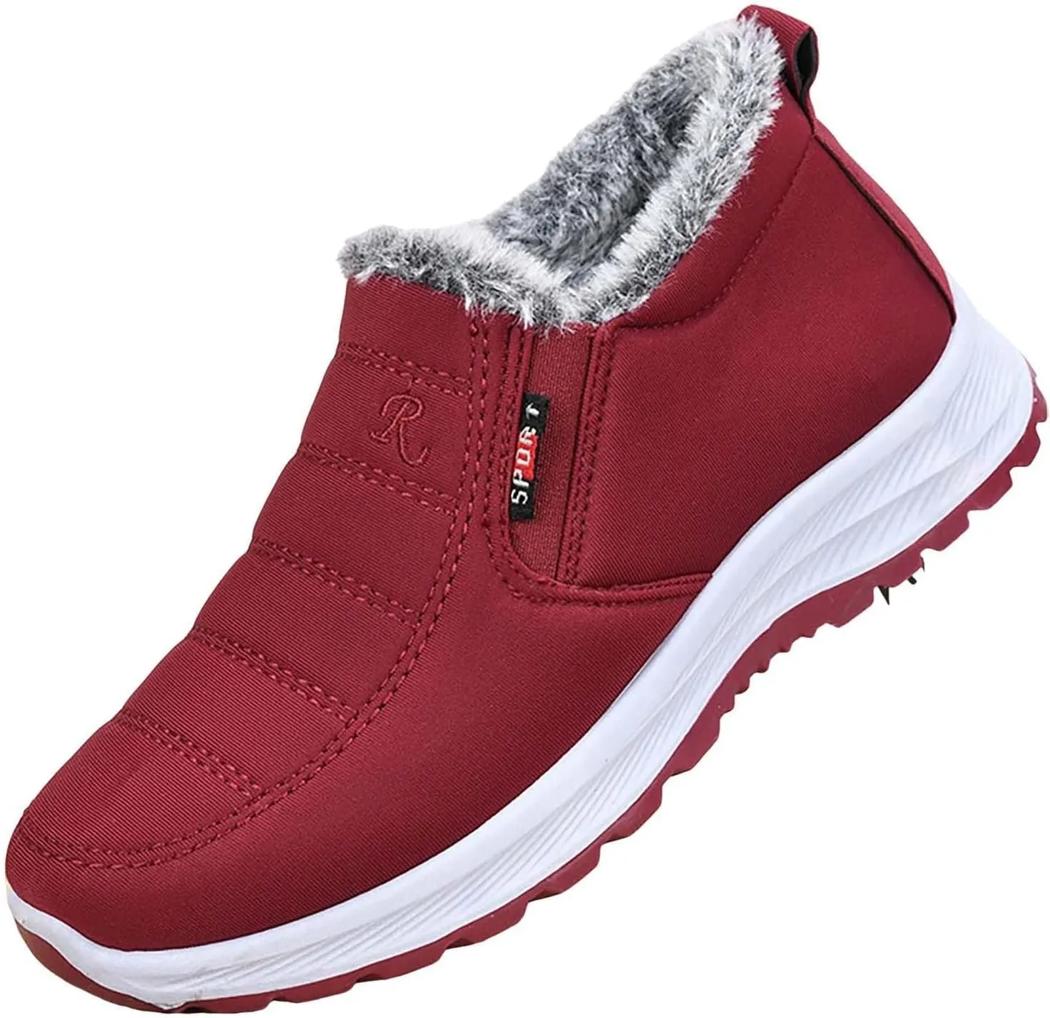 Winter Boots for Women Waterproof Snow Womens Winter Shoes Black Furry Boots for Women Non Slip Work Boots Women Short Winter Boots for Women Low Heel Prime of Day Deals Today 2024