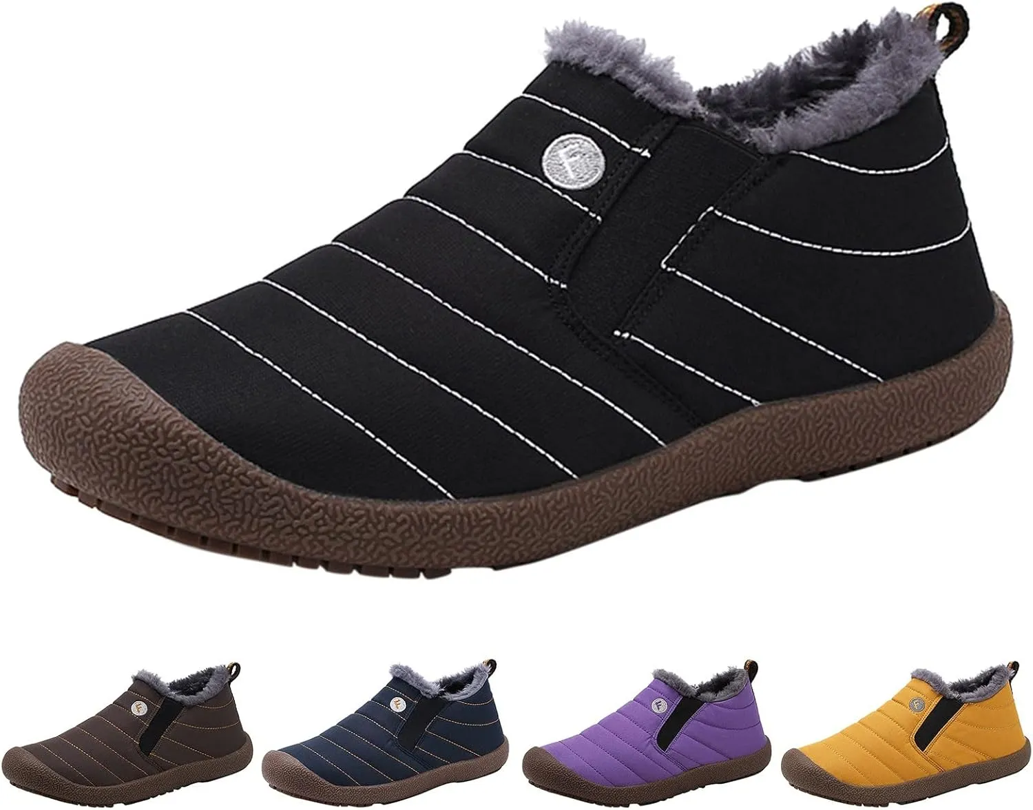 Winter Snow Boots for Women Slip on Womens Tall Pull on Snow Boots Womens Winter Boots Zipper Grey Waterproof Winter Womens Boots Size 10 Botas Termicas Para El Trabajo De Mujer