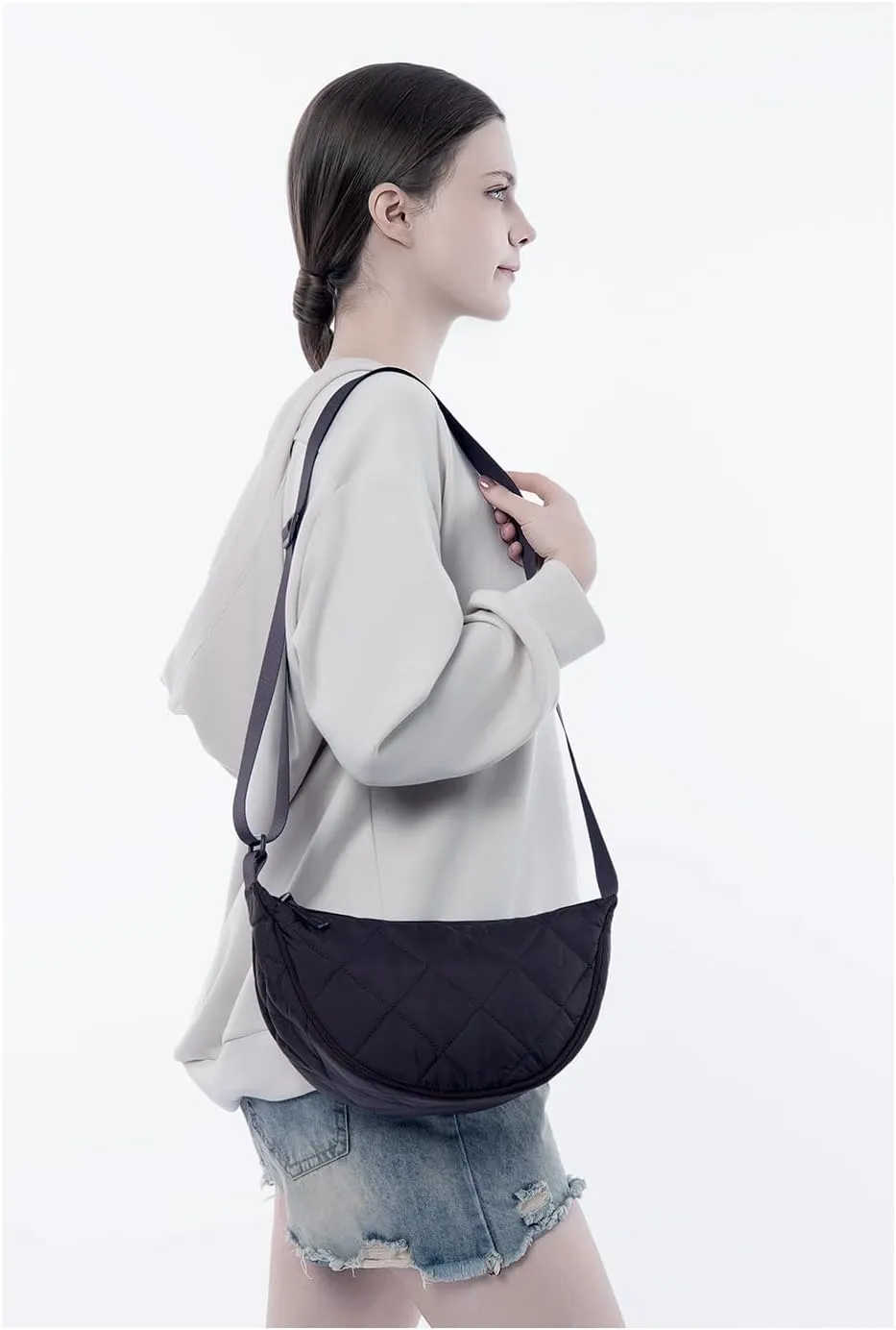 Women Hobo Crossbody Crescent Bag Lightweight Moon Bag