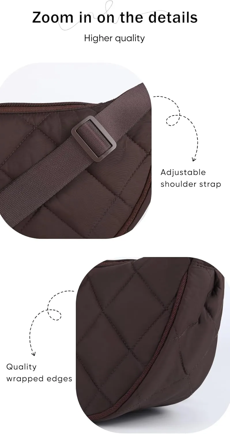 Women Hobo Crossbody Crescent Bag Lightweight Moon Bag